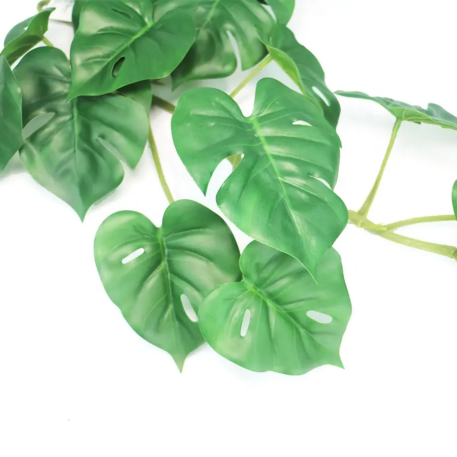 Supplies real touch monstera garland for landscape decoration