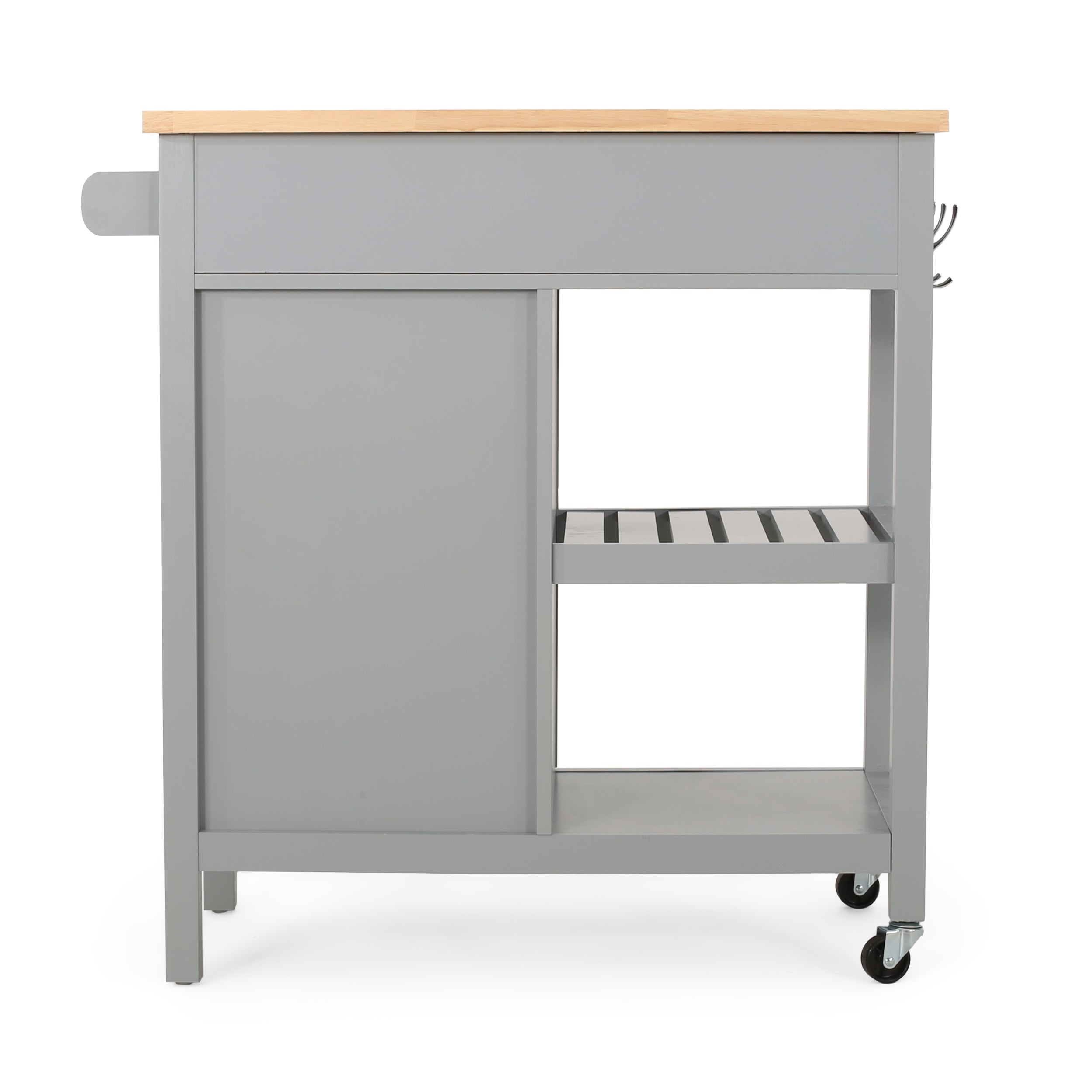 Aidah Contemporary Kitchen Cart with Wheels