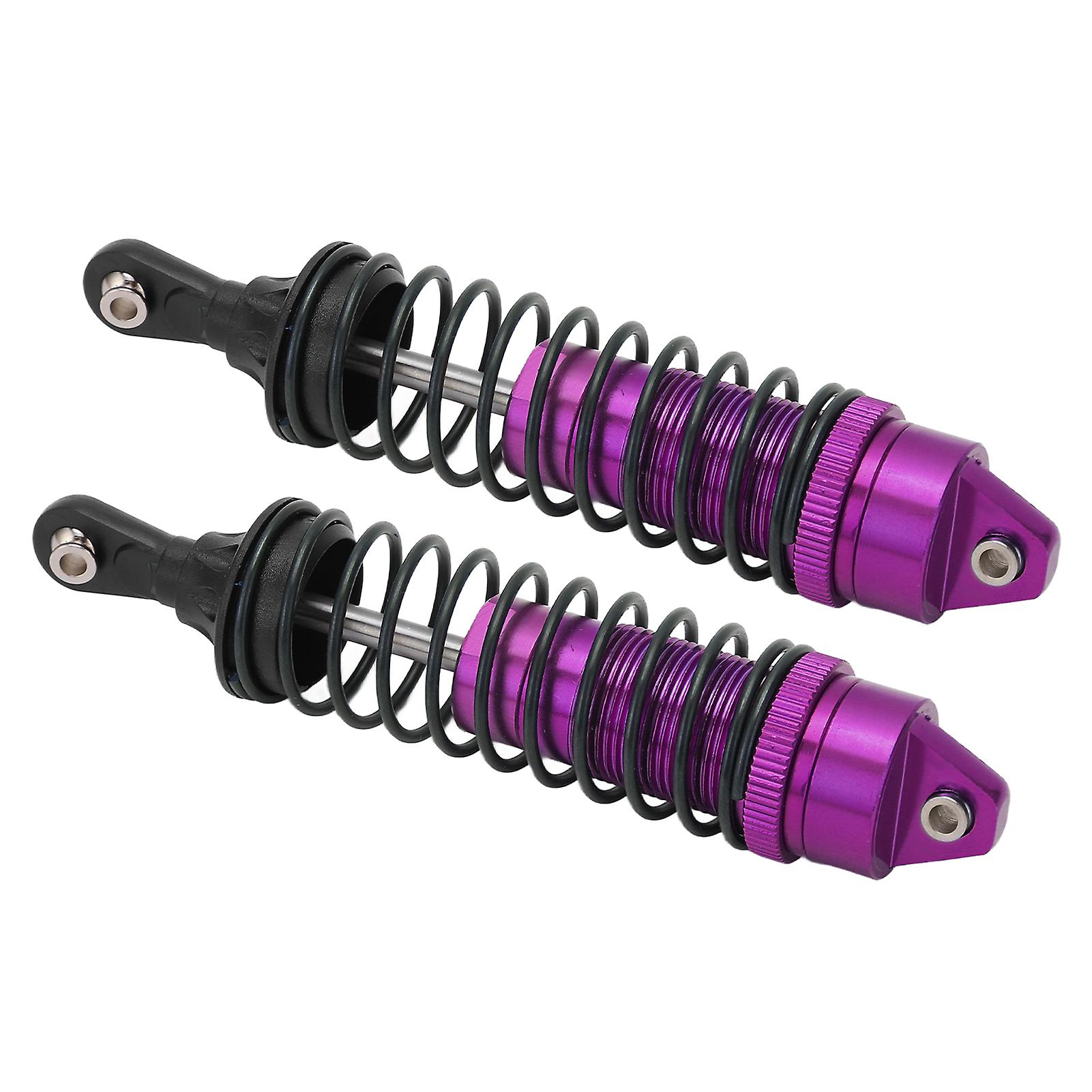 2pcs Front Rear Shock Absorbers Aluminum Alloy Shock Absorber For Jlb 1/10 Car Truck Seriespurple