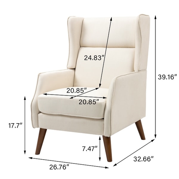 Upholstered Modern Accent Chair Living Room Armchairs