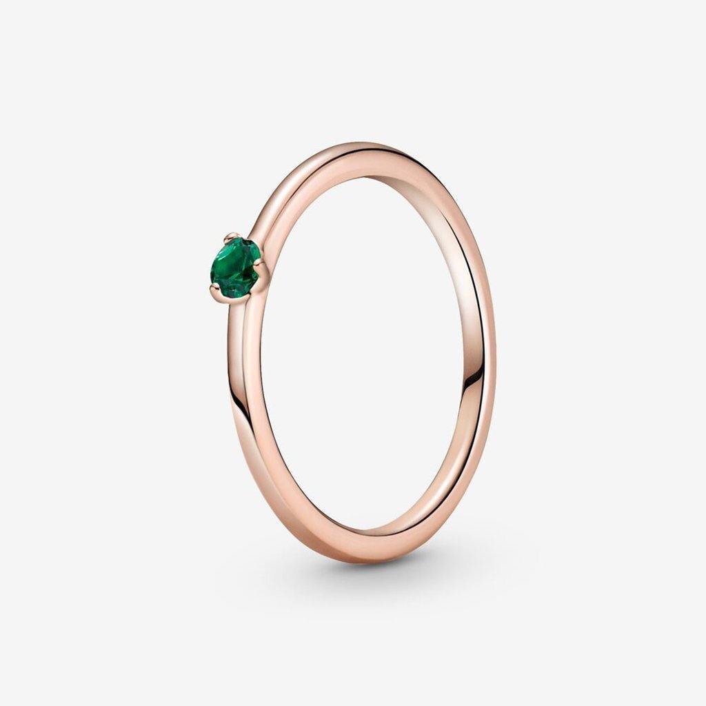 PANDORA  Green Solitaire Ring