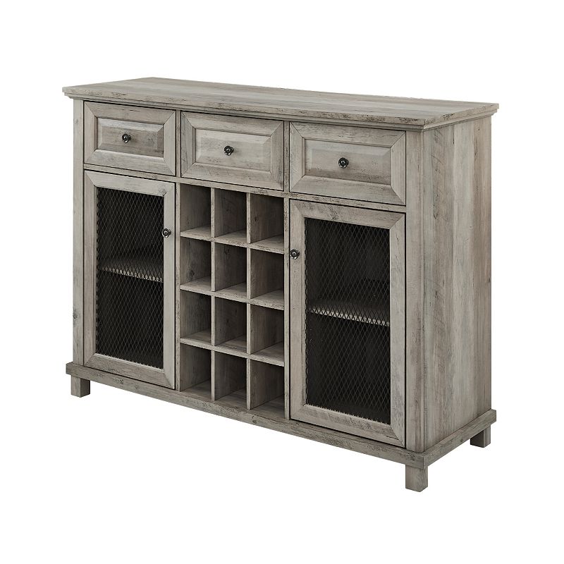 Farmhouse Sideboard Wine Rack Buffet Table