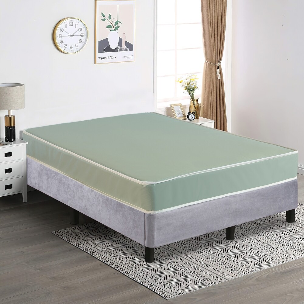 Onetan Mattress and Platfrom Bed Set  9 Inch Vinyl Medium Tight Top Hybrid Mattress and 13\