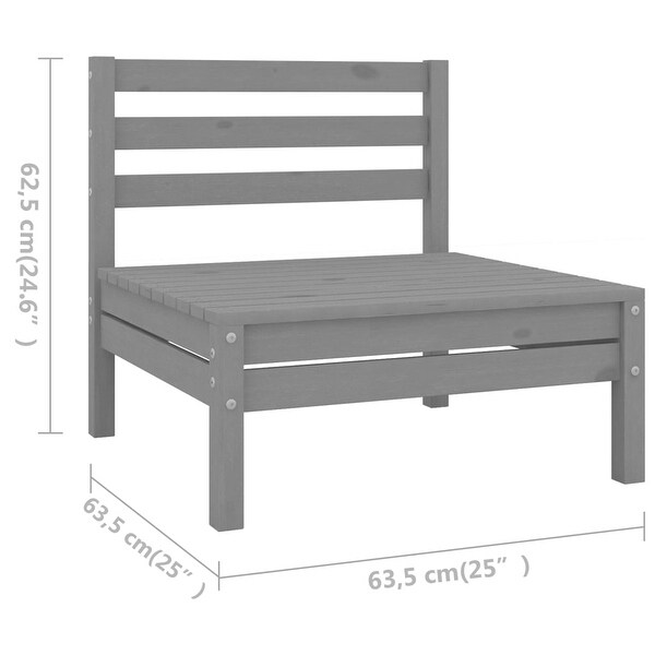 4 Piece Patio Lounge Set Solid Pinewood Gray - Overstock - 36041530