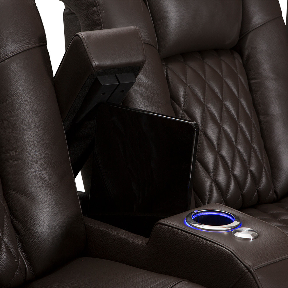 Seatcraft Diamante Home Theater Seating Leather Power   Contemporary   Theater Seating   by Stargate Cinema  Houzz