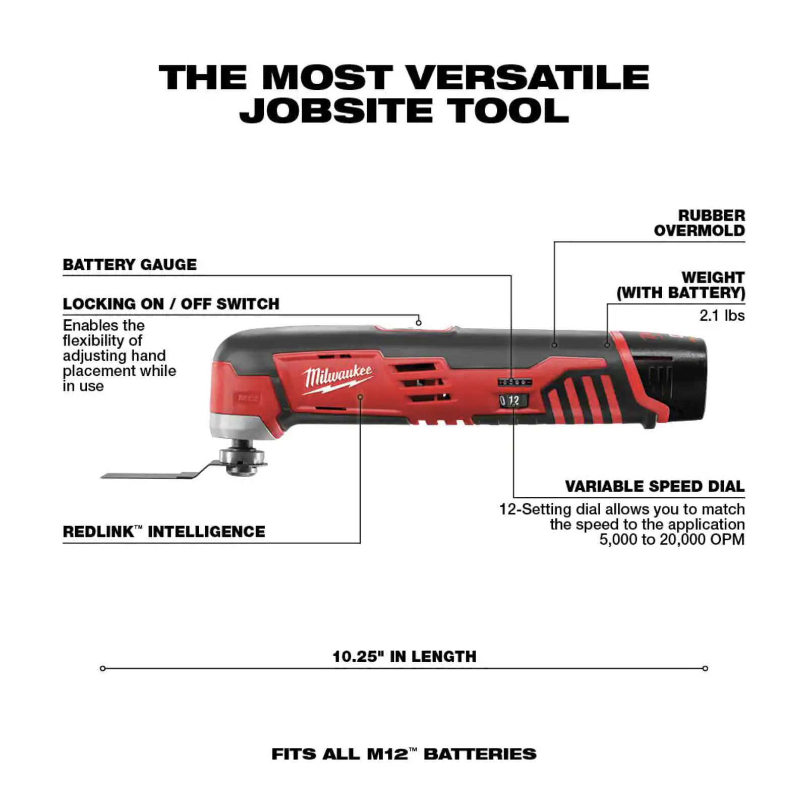 Milwaukee M12 FUEL 12V Lithium-Ion Brushless Cordless 4-in-1 Installation 3/8 in. Drill Driver Kit with M12 Multi-Tool