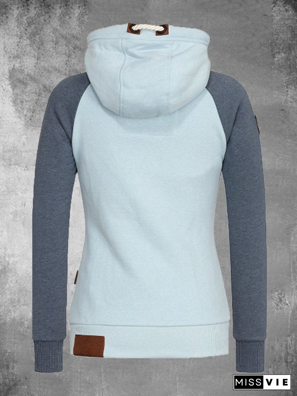 Women Color Joint Hoodie Top