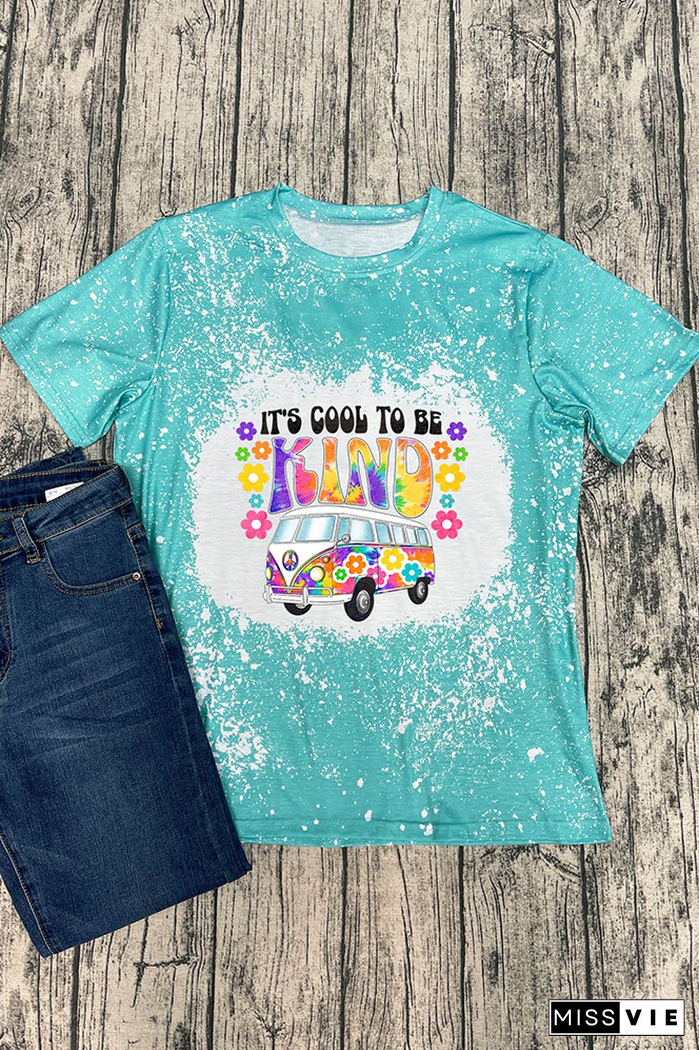 Cool To Be Kind Retro Bus Graphic Tee Wholesale