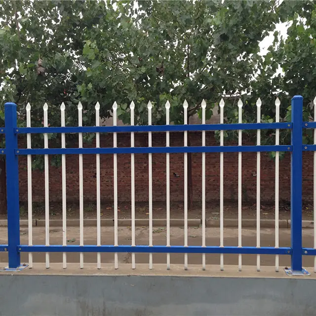 Professional Manufacturer Supply Decoration Powder Coated Wrought Iron Fence For Garden And Gate