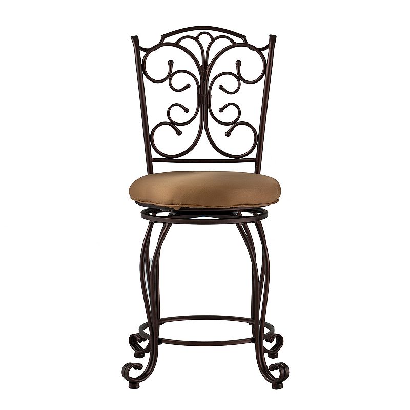 Linon Gathered-Back Counter Stool