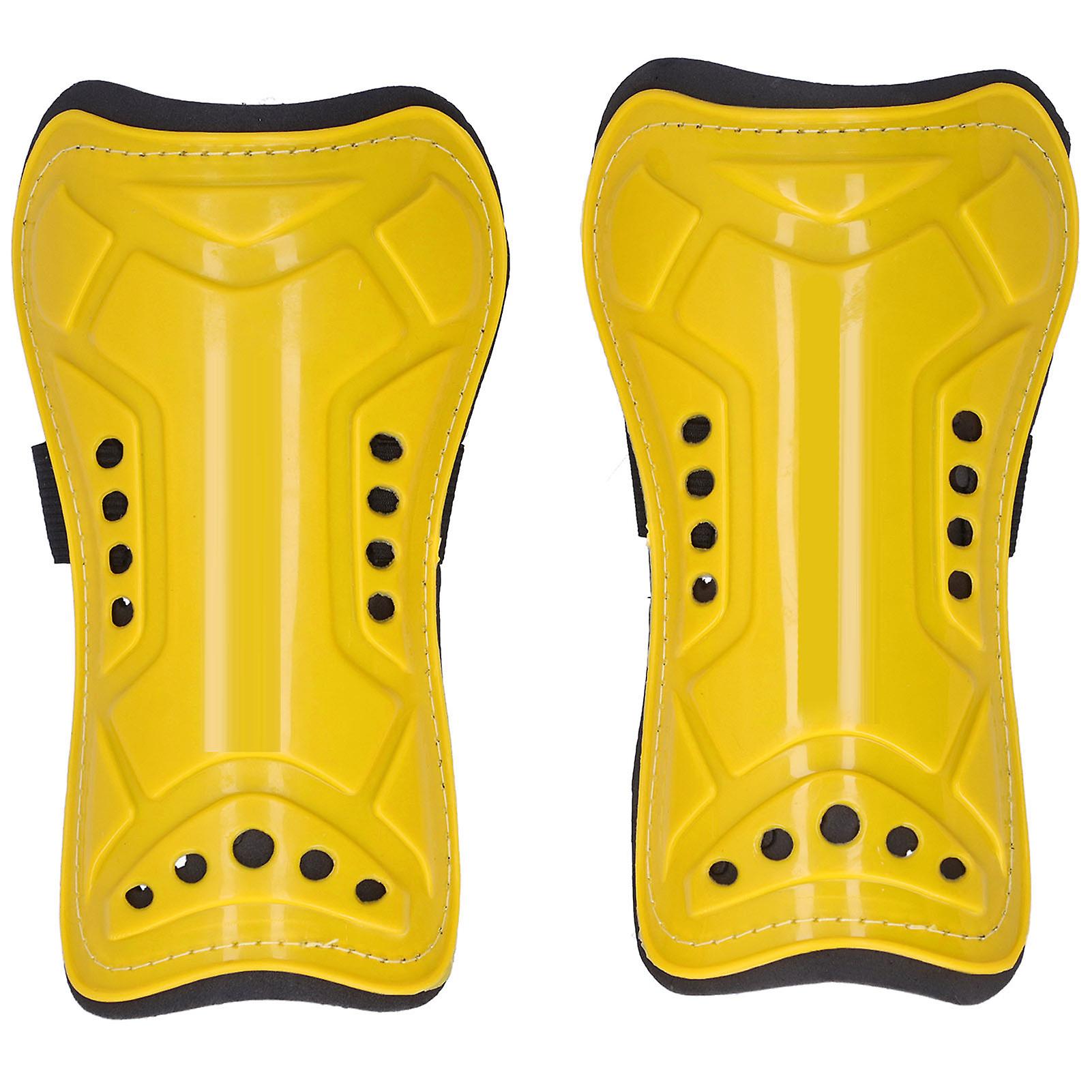 1 Pair Soccer Shin Pads Guard Football Sports Leg Protector Shin Pad For Adults Trainingyellow