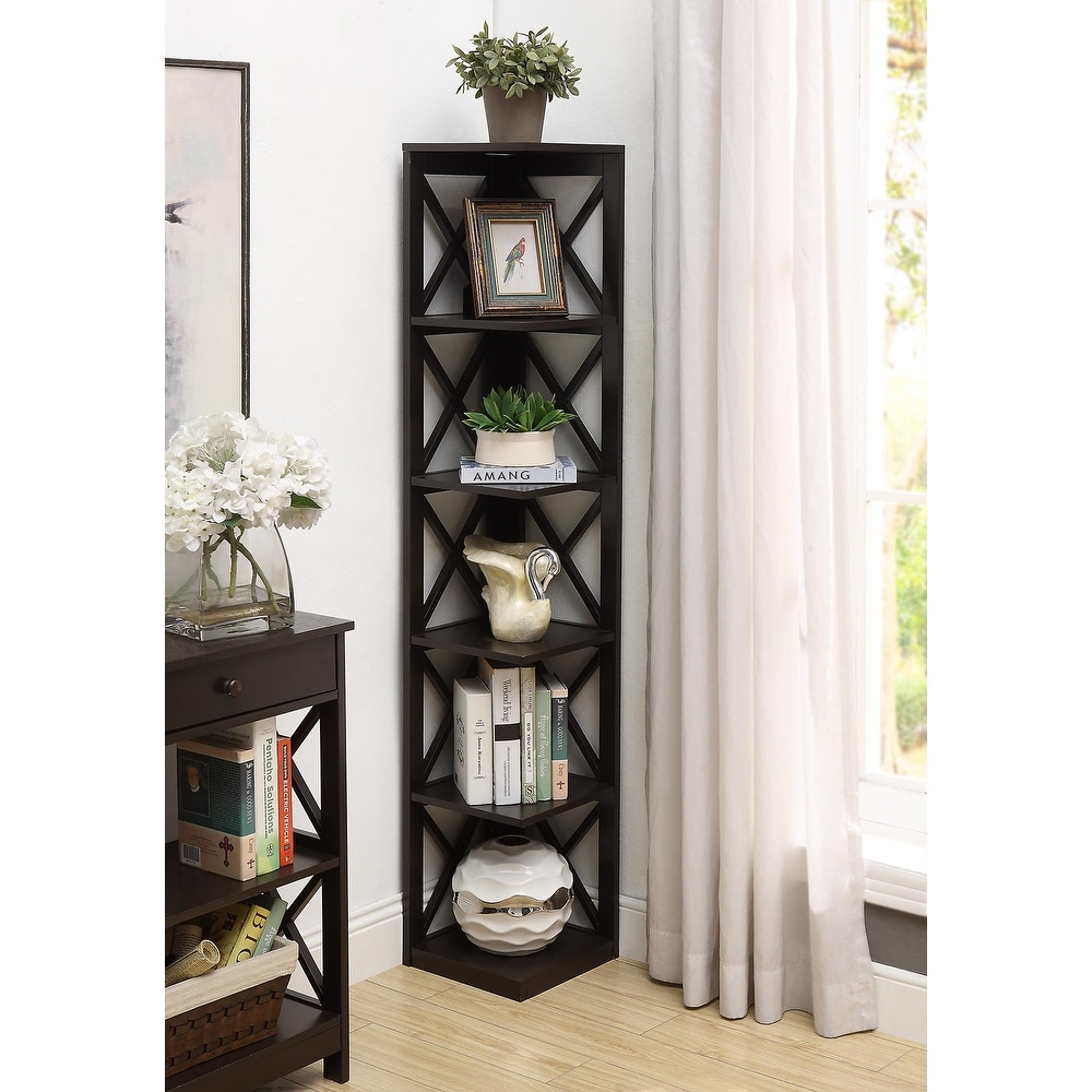 Convenience Concepts Oxford 5 Tier Corner Bookcase