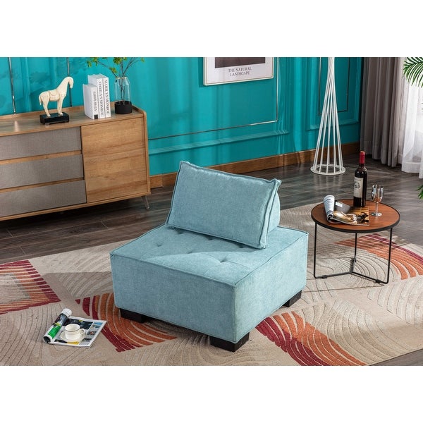 Poly fabric Square Living Room Ottoman Lazy Chair