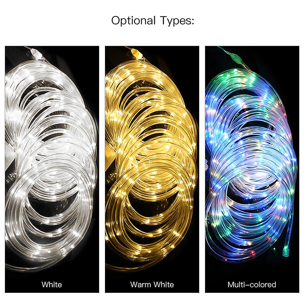 12m/39.4ft 7.2w 120 Led Rope Light White Battery Powered With Remote Control Combination In Wave Sequential Slo-glo Chasing/flash Slow Fade Twinkle/fl