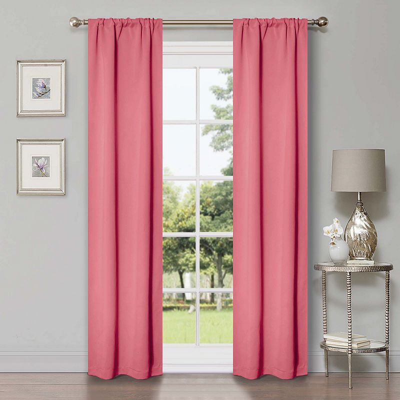 Superior Solid Insulated Thermal Blackout Rod Pocket Curtain Set