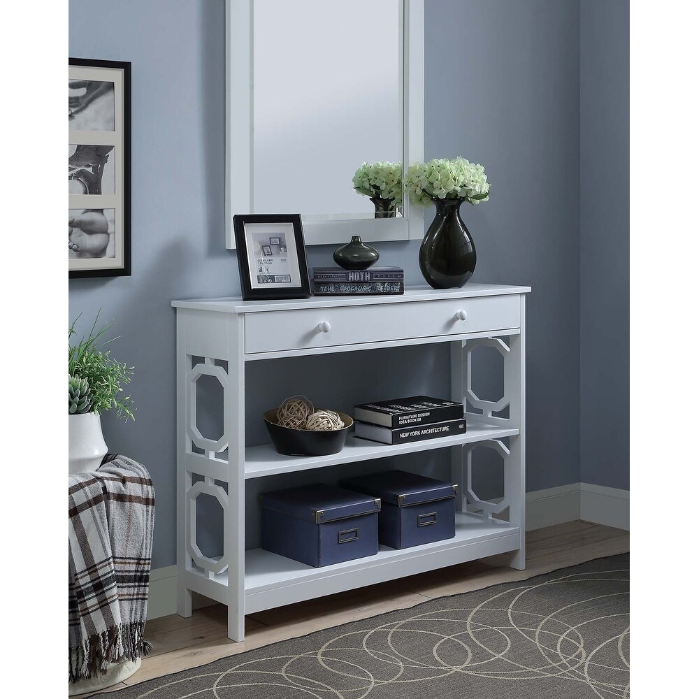 Convenience Concepts Omega 1 Drawer Console Table with Shelves