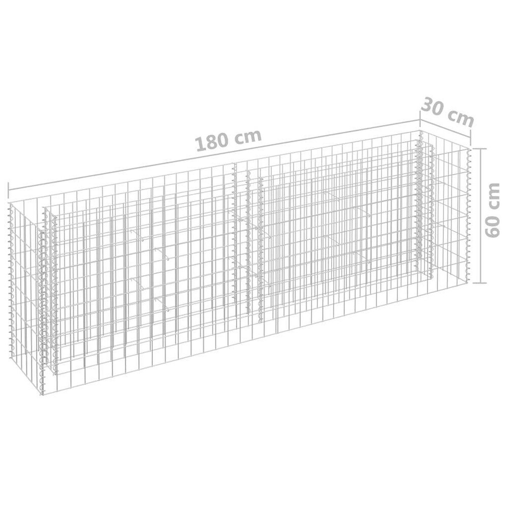 Gabion Raised Bed Galvanized Steel 70.9\