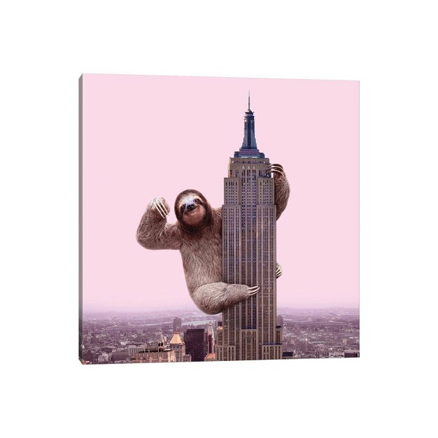 King Sloth By Paul Fuentes Unframed Wall Canvas Icanvas