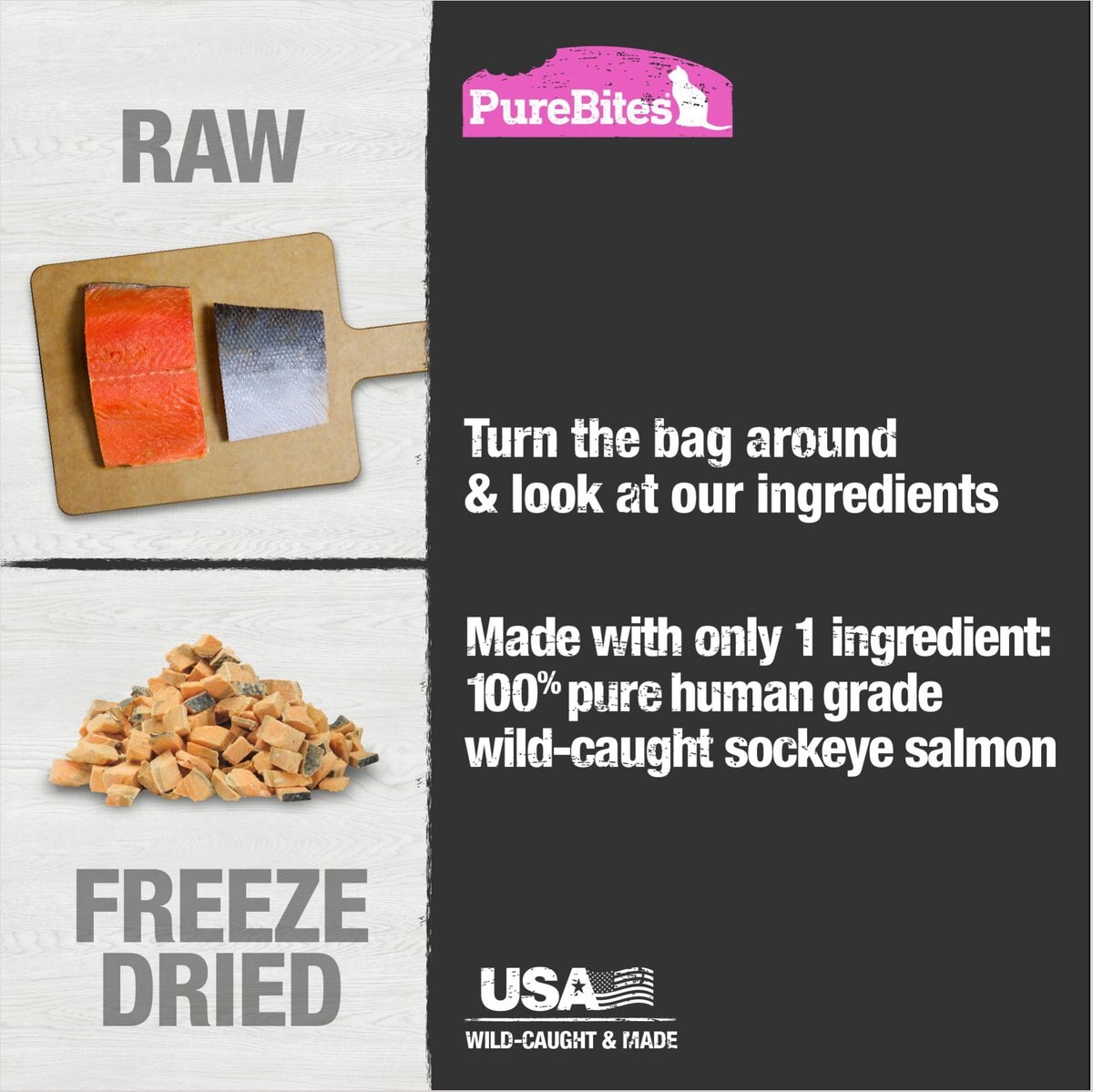 PureBites Salmon Freeze-Dried Raw Cat Treats