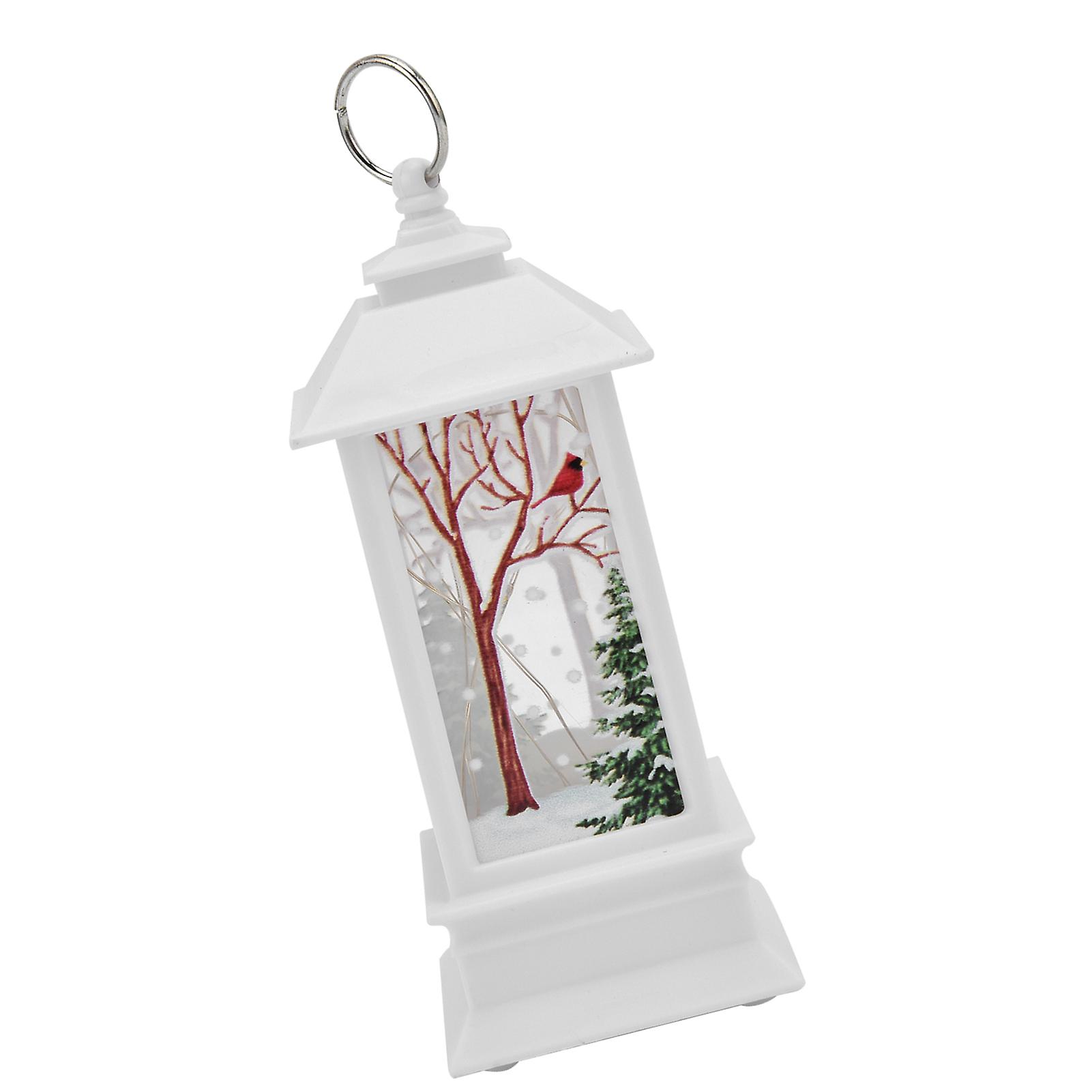 Christmas Decorative Hanging Lantern Portable Santa Claus Led Lamp Home Decorationwhite