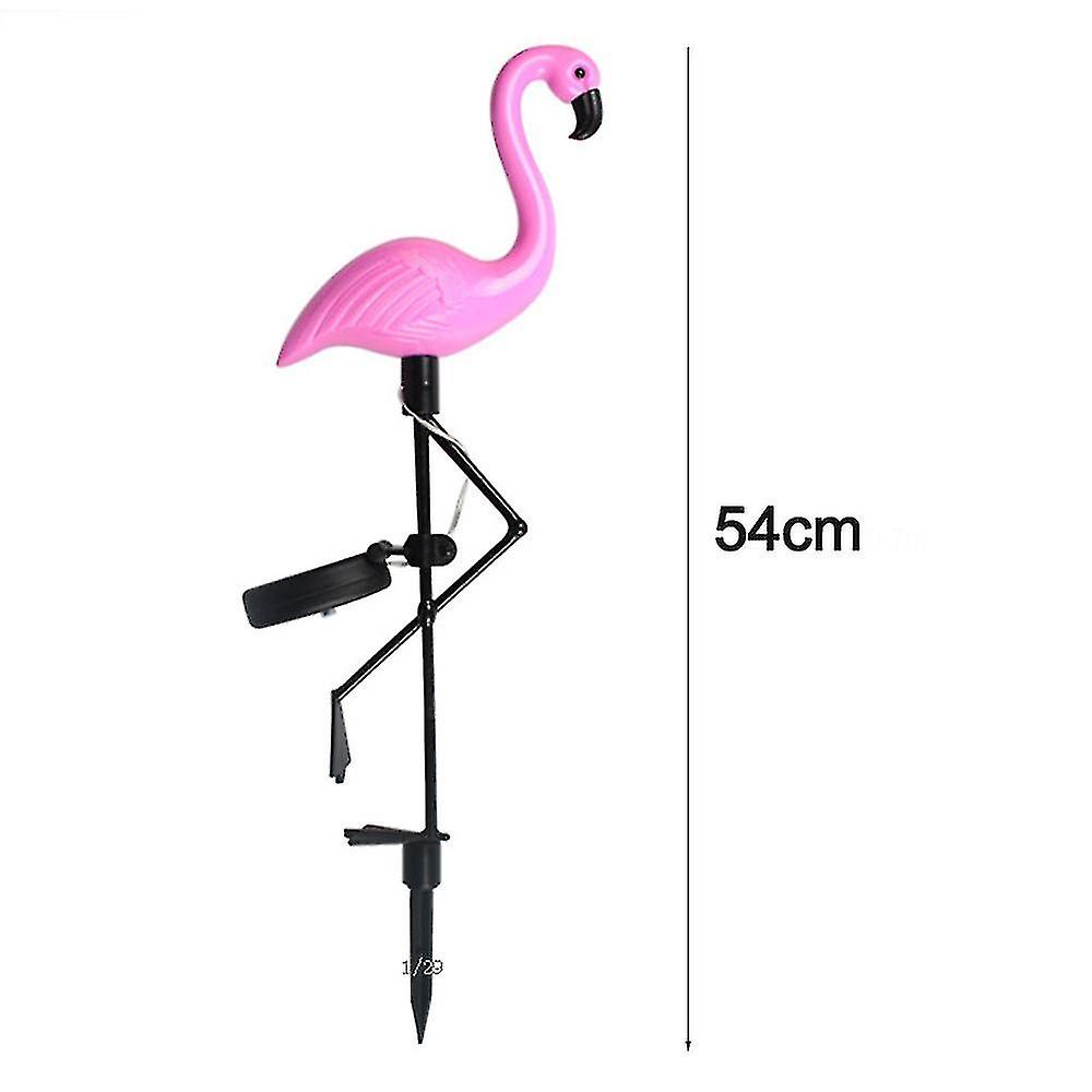 2 Pack Pink Flamingo Solar Outdoor Led Lawn Lights Decorative Pile Lights Pink Flamingo Garden Pile