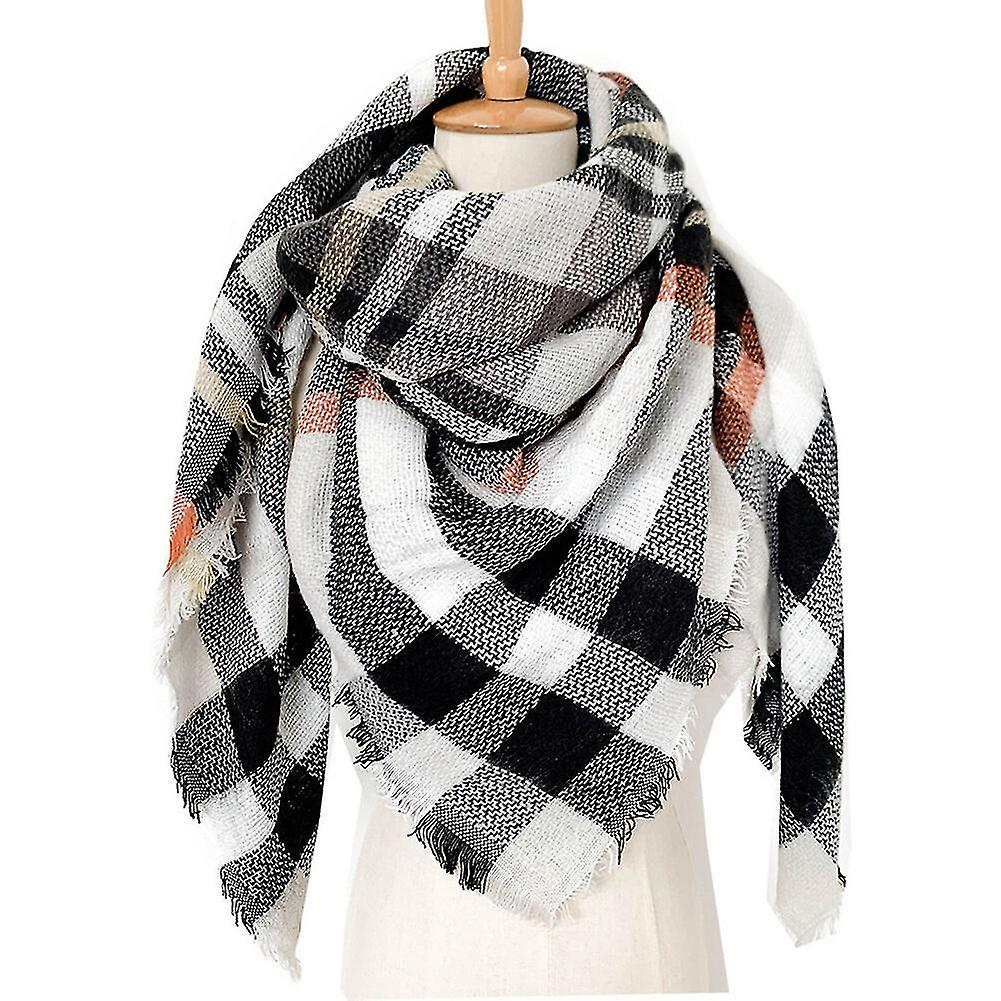 Winter Plaid Check Shawls Wraps For Women's