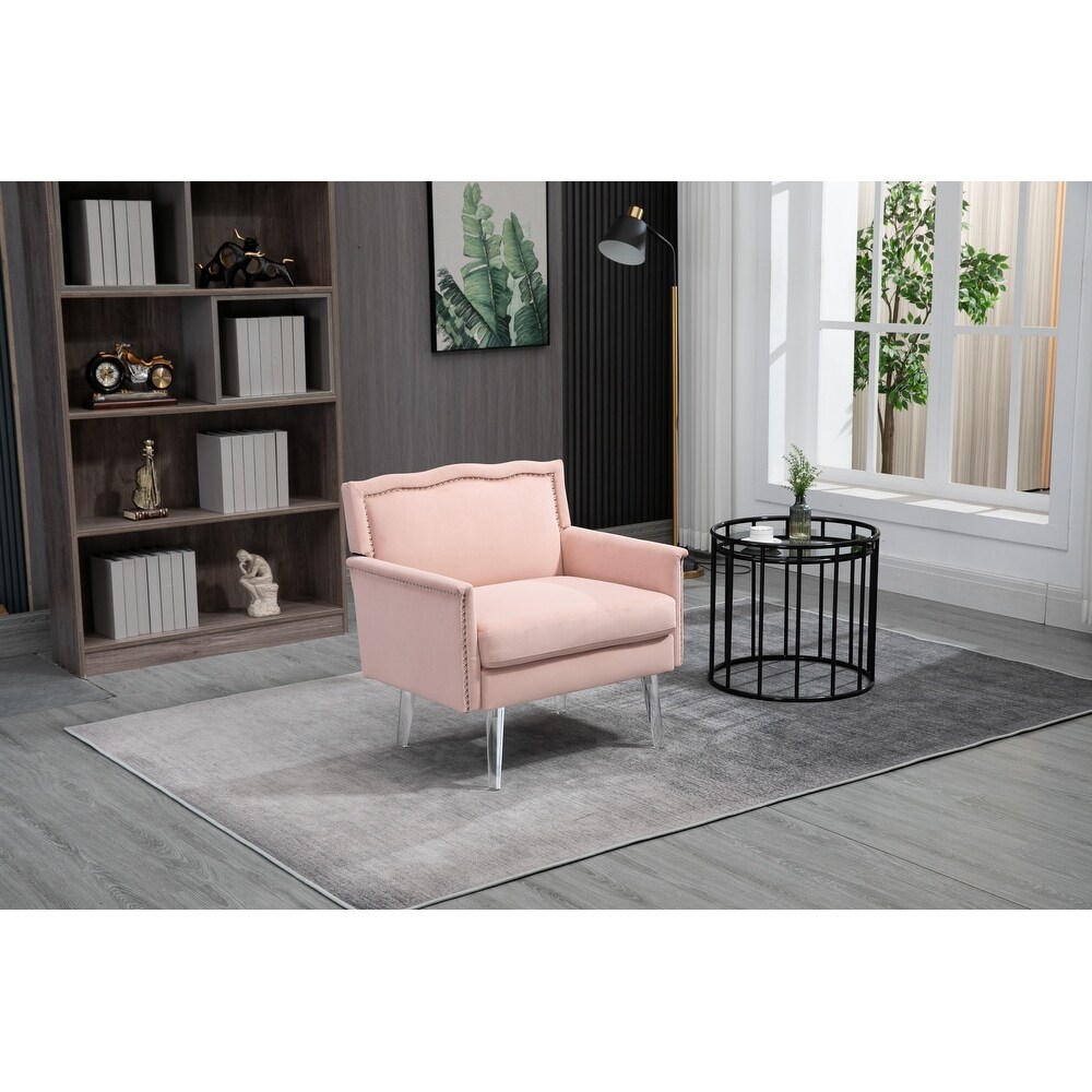 Accent Chair  Living Room Chair / leisure single sofa with acrylic feet