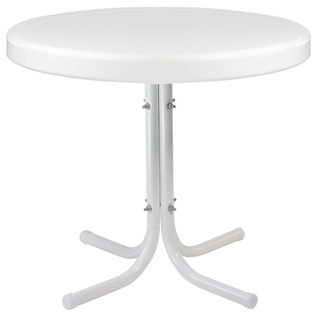 Outdoor Retro Tulip Side Table White