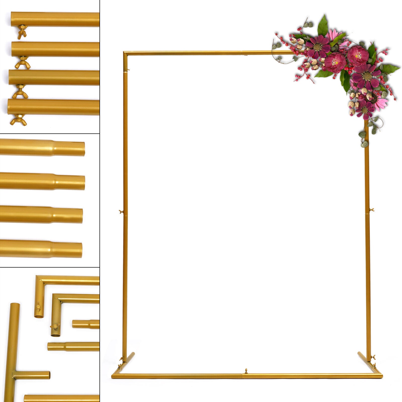 Wedding Arch Backdrop Stand Garden Flower Rack 47.24*13.7*59.05in