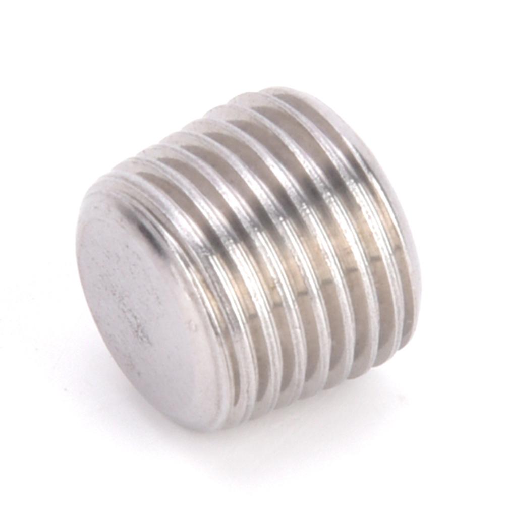 10pcs 304 Stainless Steel Pipe Fitting Plug Head Male Thread Bspp Hex Plug Head1/8in