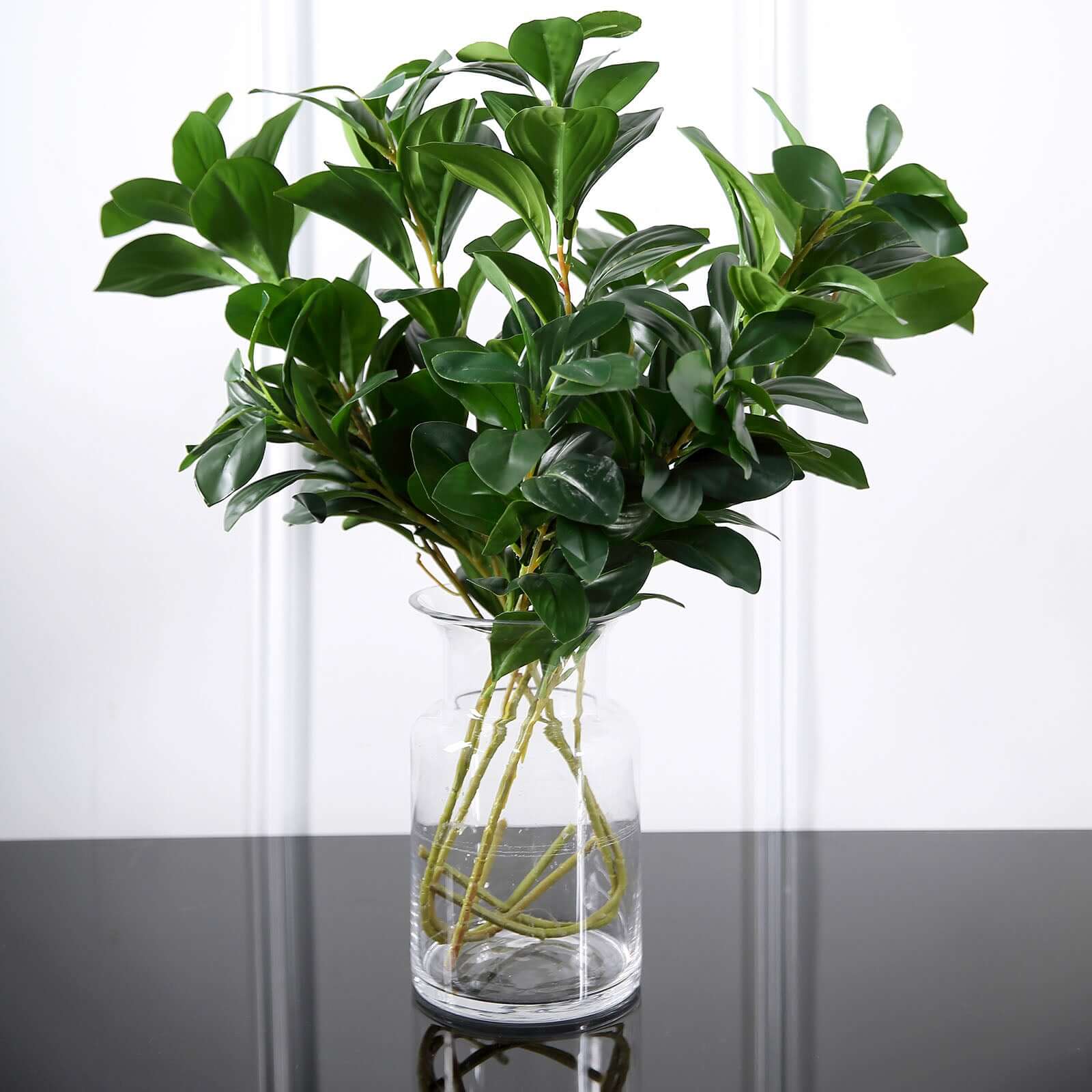 2 Stems Green Artificial Lemon Leaf Branches Faux Greenery Plant 26