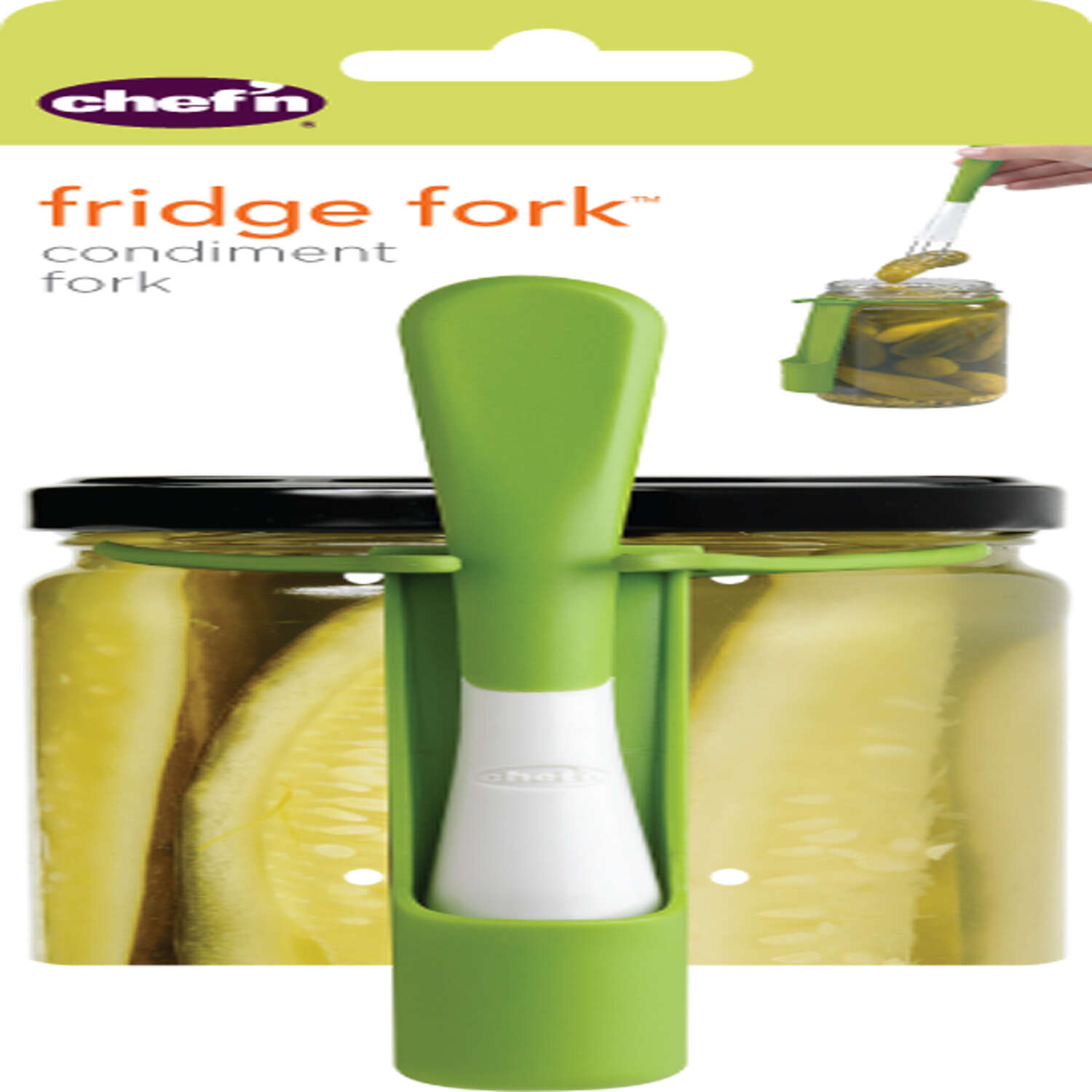 Chefn Fridgefork Green Plastic Condiment Fork