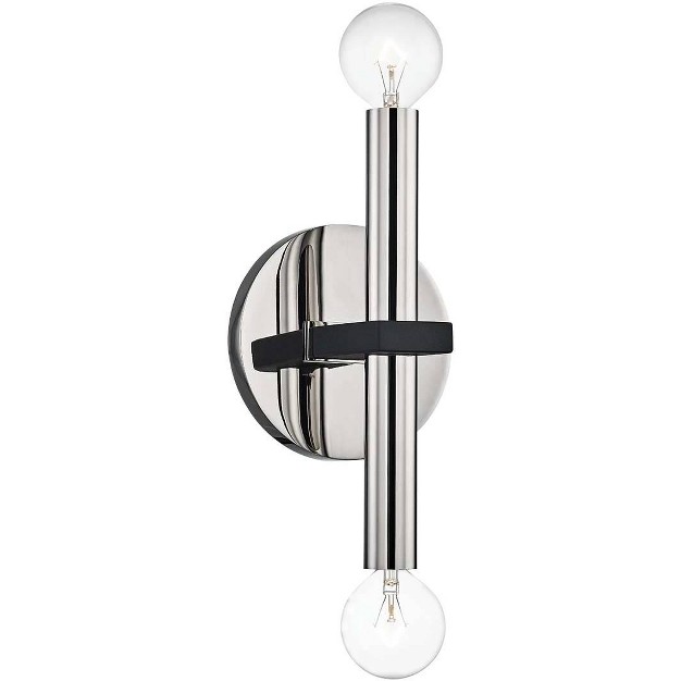 Mitzi By Hudson Valley Mitzi Colette 12 1 4 quot h 2 light Polished Nickel Wall Sconce