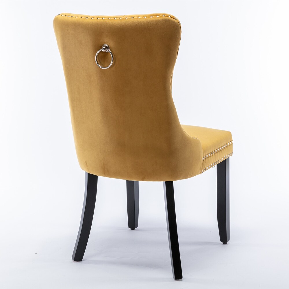 High end Tufted Velvet Upholstered Dining Chair