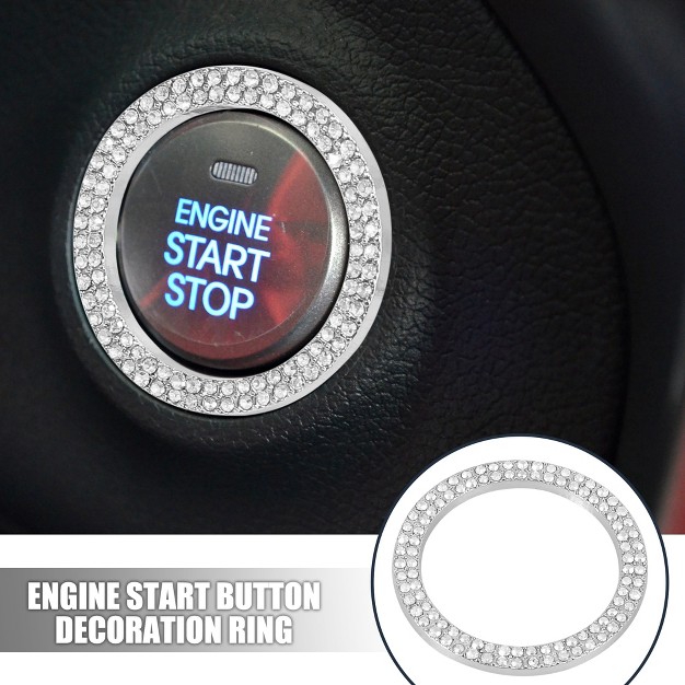 Unique Bargains Car Engine Start Button Decoration Ring 2 Pcs