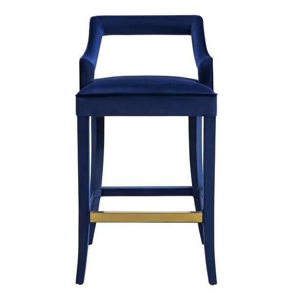  Navy Velvet Counter Stool