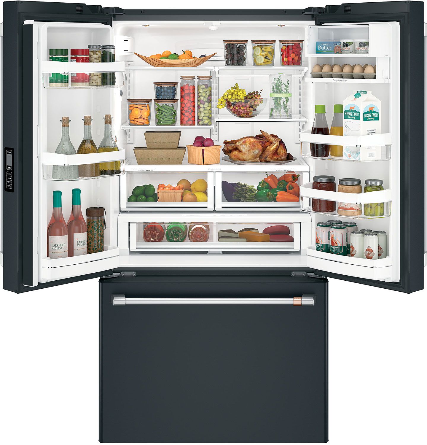 Cafe 23.1 Cu. Ft. Matte Black Counter-Depth French Door Refrigerator