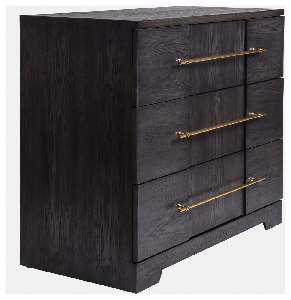 Dann Foley 3 Drawer Wooden Lifestyle Chest Dark Gray Finish   Transitional   Accent Chests And Cabinets   by StyleCraft  Houzz