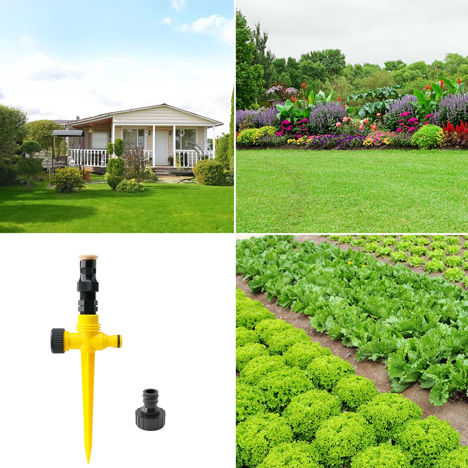 Elegant Choise Lawn Sprinklers for Yard Garden Watering Sprayer Irrigation System， Yellow