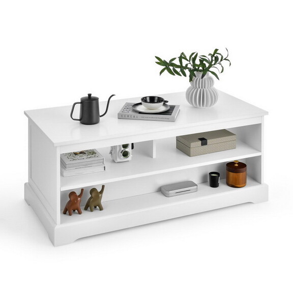 Costway 58973461 Modern Coffee Table with Drawers ...