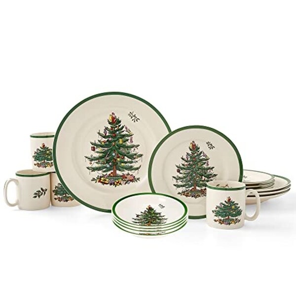 Spode Christmas Tree 16Piece Dinnerware Set