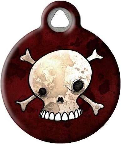 Dog Tag Art Skull and Crossbones Personalized Dog and Cat ID Tag