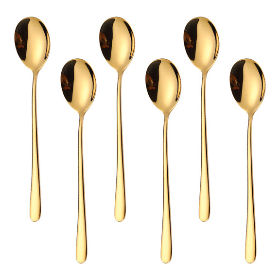 Muka Set of 6 Stainless Steel Dinner Spoon Multico...