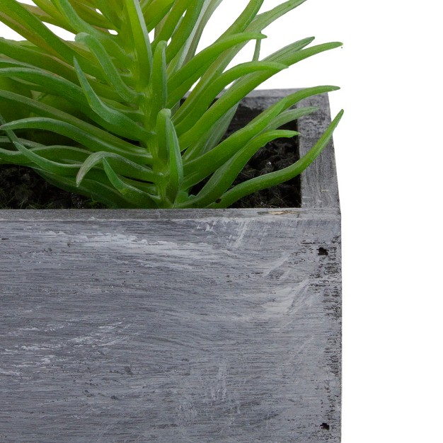 Artificial Mixed Succulent Plants In A Rectangular Planter