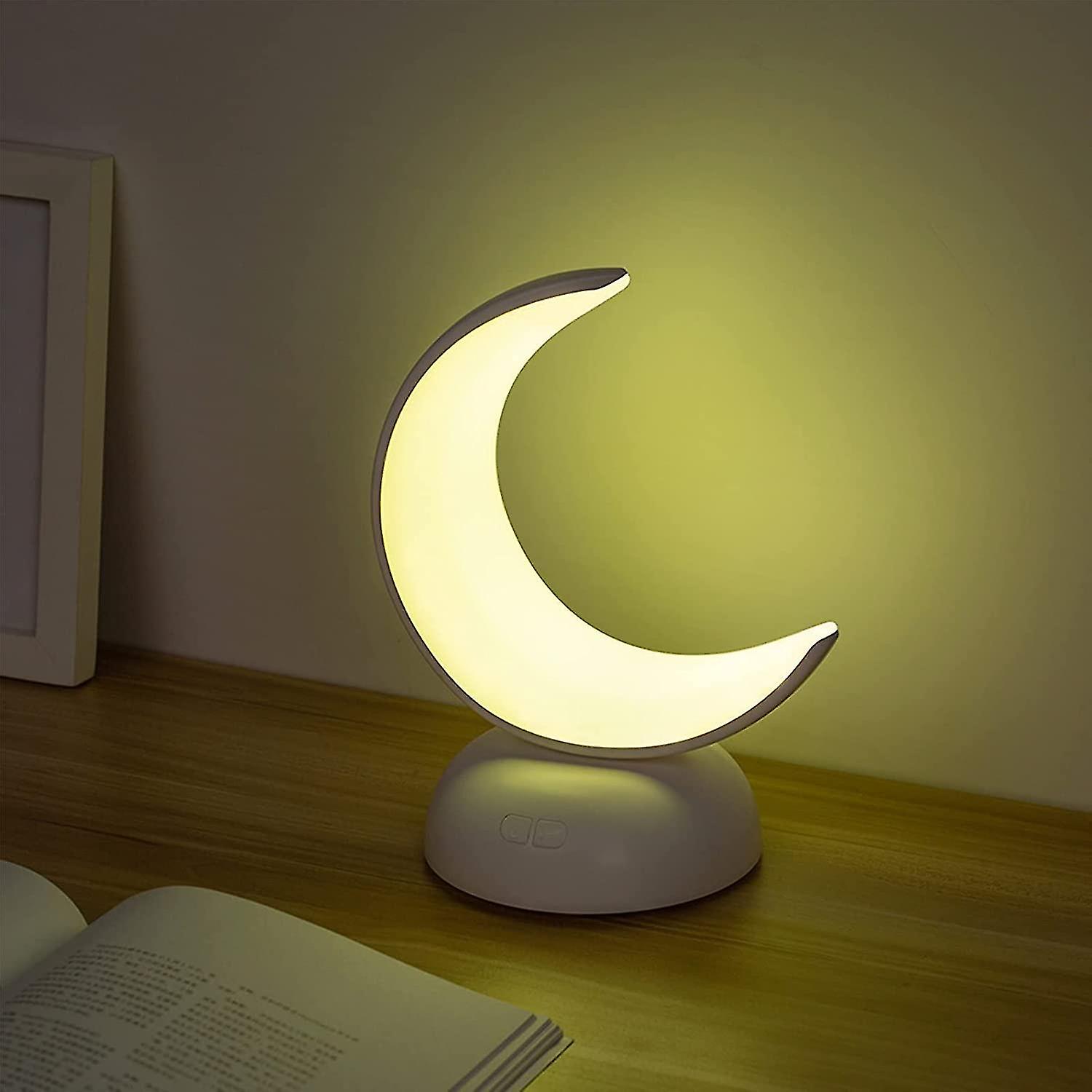 Table Lamp， Crescent Moon Portable Night Light And Aroma Lamps， Usb Rechargeable， Adjustable Brightn