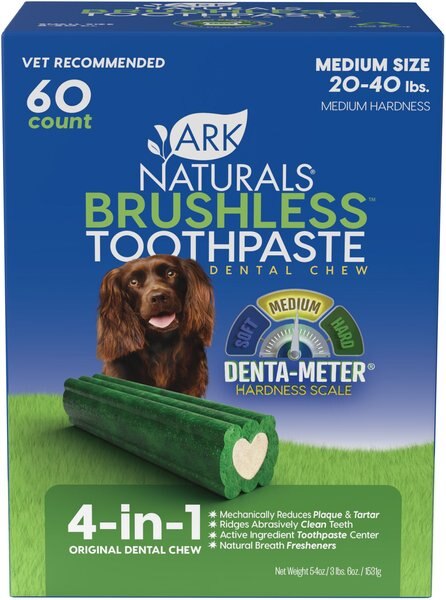 Ark Naturals Brushless Toothpaste Medium Dental Dog Treat