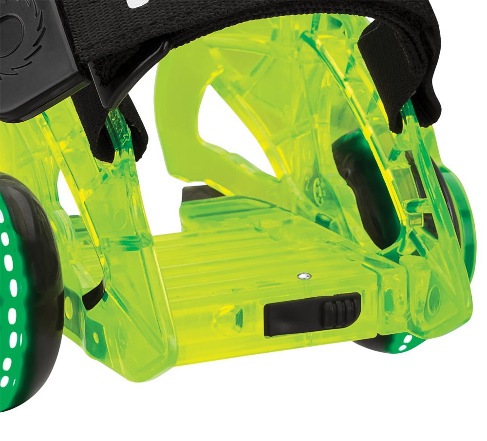 Razor Jetts DLX Heel Wheels - Neon Green， Wheeled Skate Shoes with Sparks for Kids Ages 9+， Unisex