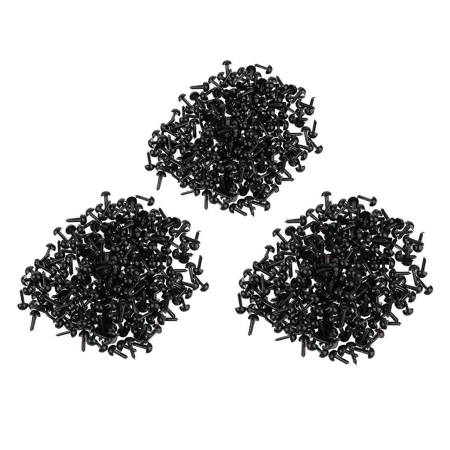 600pcs Black Plastic Safety Eyes For Doll Animal Toys