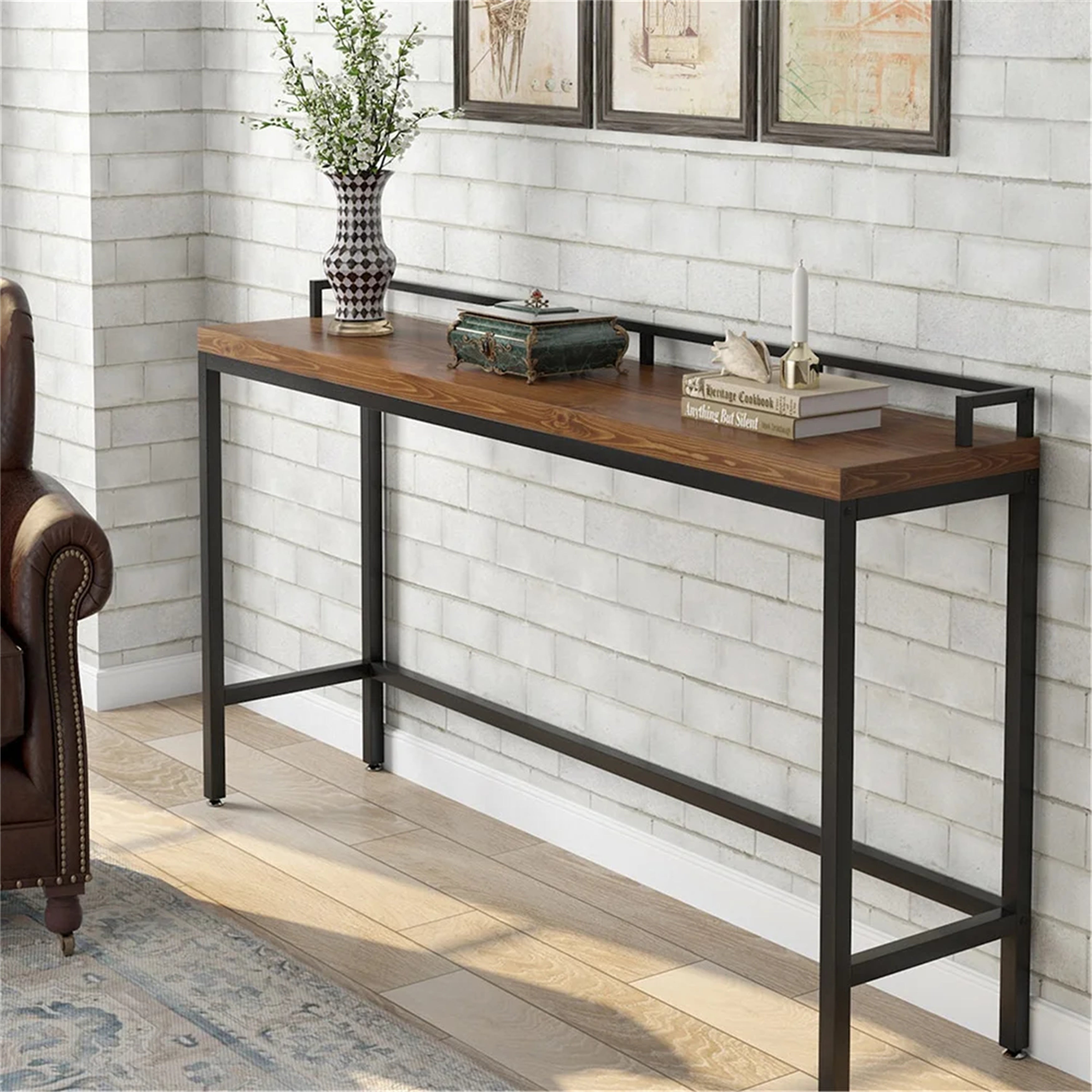 Narrow Console Table， Sofa Table Behind Couch， Hallway Entrance Table