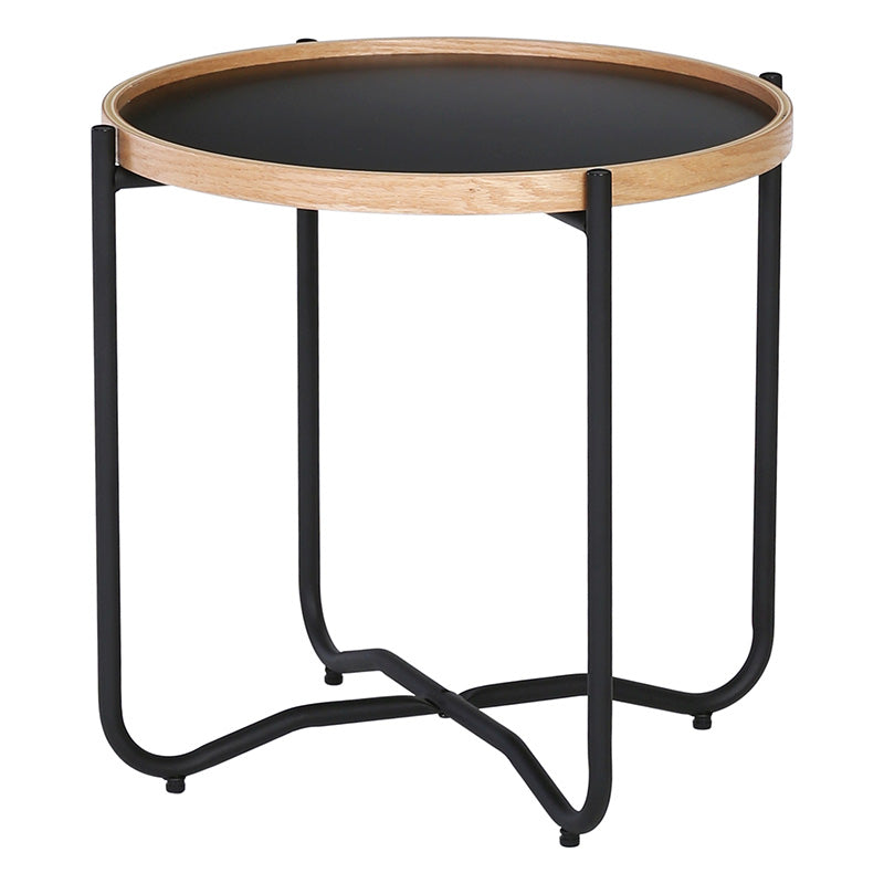 TANIX Side Table - Round - Black